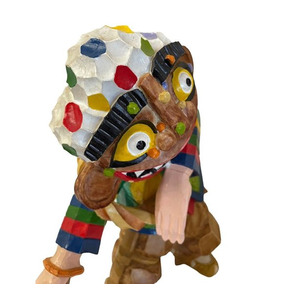 Vintage Korean Mask Dancer Talchum Doll Hand Painted 11 1/2” - Picture 3 of 6